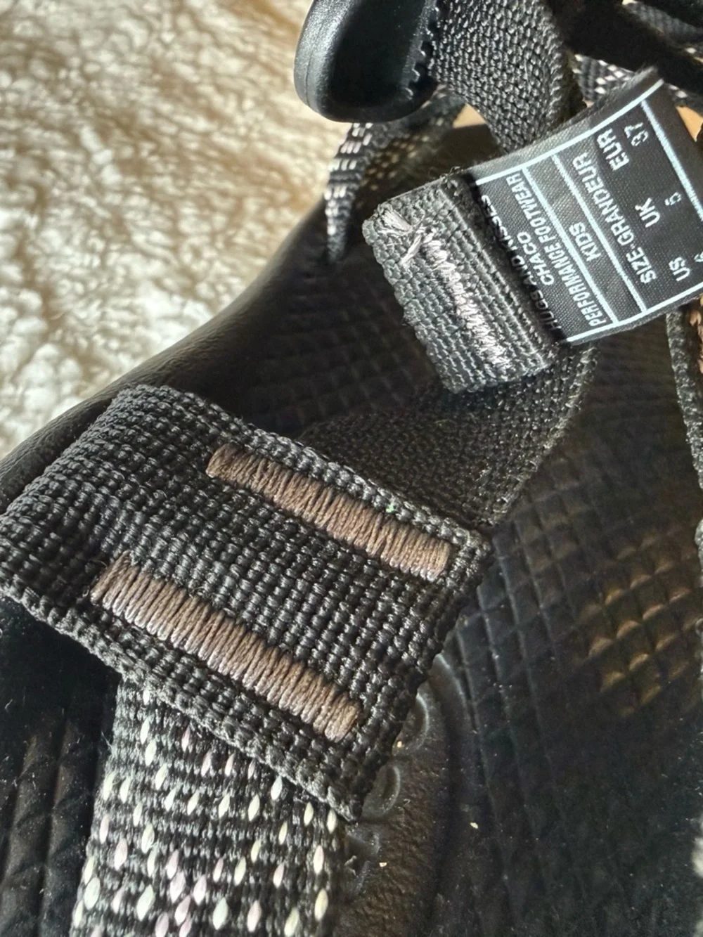 Chaco Black Adjustable Sport Sandals